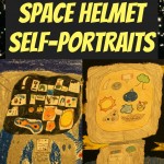 Space pARTy - Buzz Aldrin Inspired Space Helment Self-Portraits Art Project for Kids from The Lunchbox Season