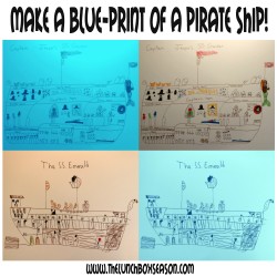 Make a Blue-Print of a Pirate Ship! Pirate Party Idea