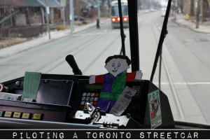 Piloting a Streetcar, TAKE extraORDINARY PHOTOS, from the 10 Best Ways to Entertain Flat Stanley
