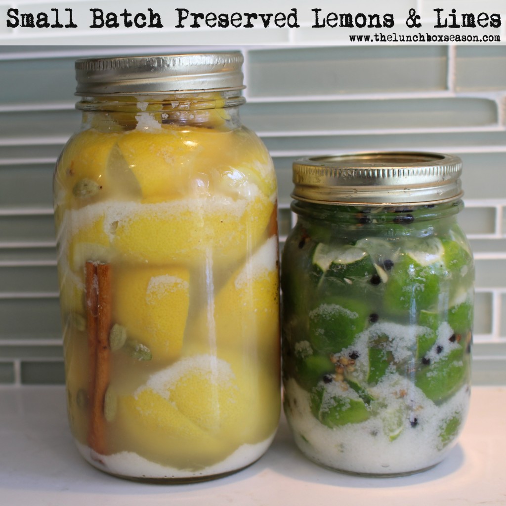 Small batch preserved lemons & limes easy recipe from the lunchbox season