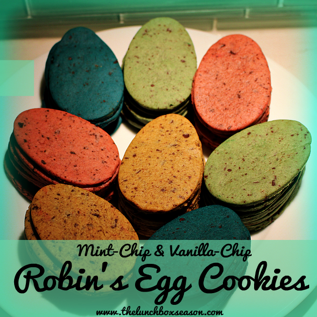 Mint Chip and Vanilla Chip Robin's Egg Cookies