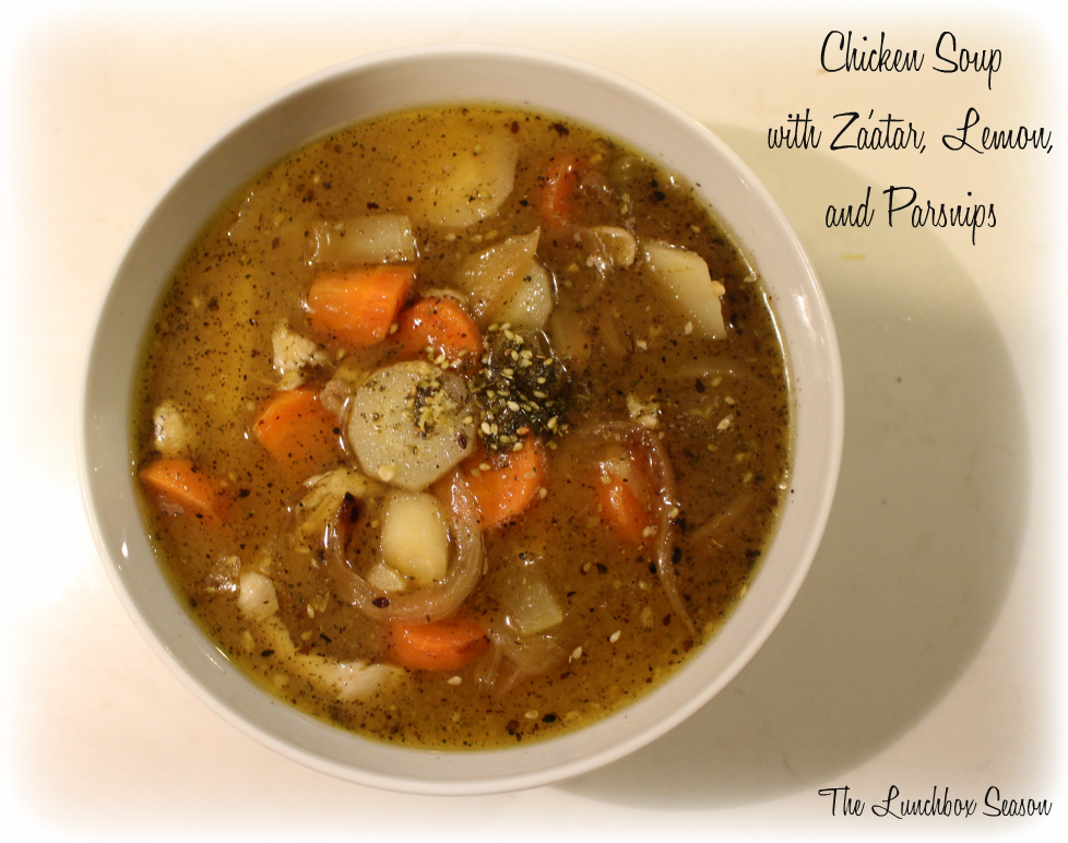Chicken Soup with Za'atar Lemon and Parsnips recipe