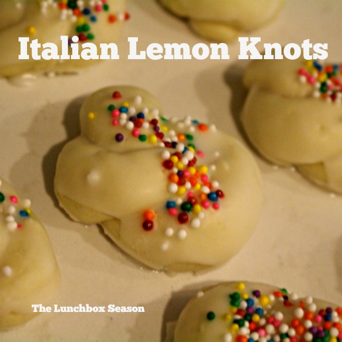 Italian Lemon Knot Cookies from The Lunchbox Season