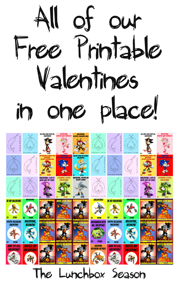 All of Our Free Printable Valentines in One Place The lunchbox Season
